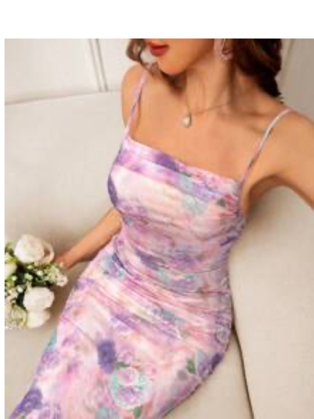 SHEIN Pink Floral Slip Dress